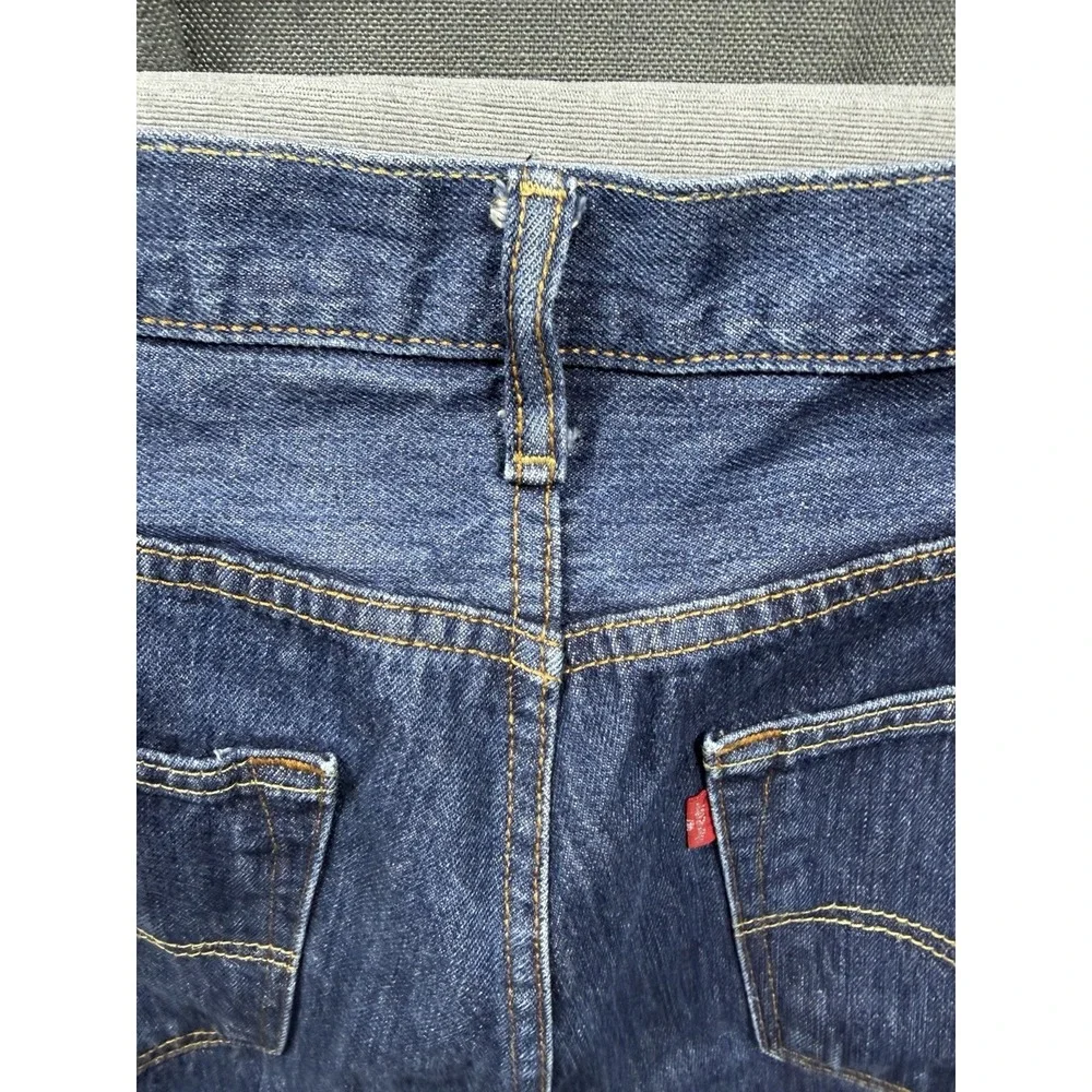 Levi's 501 Jeans Men 36x34 Blue Button Fly Straight Original Dark Wash American